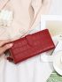 Crocodile Embossed Long Wallet