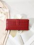 Crocodile Embossed Long Wallet