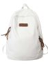 Letter Patch Decor Functional Backpack