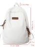 Letter Patch Decor Functional Backpack
