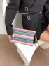 Colorblock Straw Bag