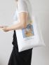 Cartoon Graphic Shopper Bag