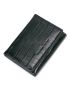 Crocodile Embossed Letter Graphic Small Wallet