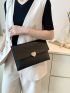 Metal Decor Flap Square Bag