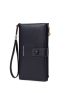 Letter Graphic Long Wallet With Wristlet