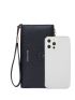Letter Graphic Long Wallet With Wristlet