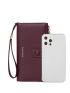 Letter Detail Snap Button Long Wallet