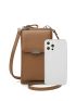 Metal Detail Flap Phone Wallet