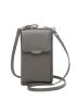 Metal Detail Flap Phone Wallet