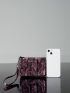 Plant Pattern Button Decor Small Wallet