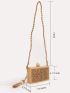 Mini Braided Detail Box Bag With Bag Charm