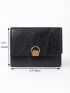 Letter Detail Metal Decor Small Wallet