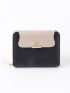 Metal Decor Quilted Detail Small Wallet