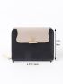 Metal Decor Quilted Detail Small Wallet