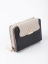 Metal Decor Quilted Detail Small Wallet
