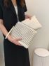 Hollow Out Design Clutch Bag With Inner Pouch