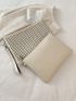 Hollow Out Design Clutch Bag With Inner Pouch