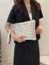 Hollow Out Design Clutch Bag With Inner Pouch