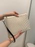 Hollow Out Design Clutch Bag With Inner Pouch