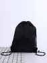 Letter Graphic Drawstring Backpack