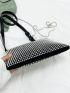 Mini Rhinestone Decor Square Bag