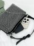 Mini Rhinestone Decor Square Bag