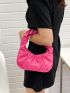 Minimalist Snap Button Ruched Bag