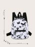 Mini Butterfly Graphic Pocket Front Classic Backpack