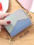 Colorblock Stitch Detail Small Wallet