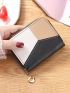 Colorblock Stitch Detail Small Wallet