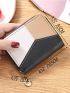 Colorblock Stitch Detail Small Wallet