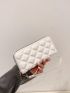 Quilted Zipper Around Square Bag