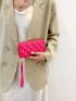 Quilted Zipper Around Square Bag