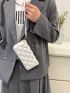 Quilted Zipper Around Square Bag