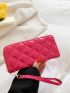 Quilted Zipper Around Square Bag