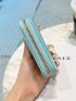 Holographic Crocodile Embossed Card Holder