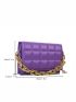 Mini Quilted Snap Button Square Bag