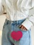 Heart Design Felt Coin Case