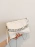 Minimalist Chain Square Bag With Wristlet