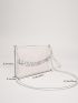 Minimalist Chain Square Bag With Wristlet