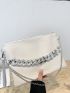 Minimalist Chain Square Bag With Wristlet