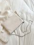 Minimalist Chain Square Bag With Wristlet