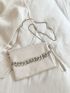 Minimalist Chain Square Bag With Wristlet