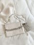 Minimalist Chain Square Bag With Wristlet