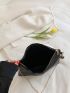 Crocodile Embossed Chain Square Bag