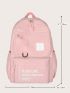 Letter Graphic Large Capacity Functional Backpack
