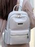 Minimalist Metal Decor Functional Backpack