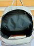 Minimalist Metal Decor Functional Backpack