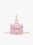 Mini Stitch Detail Metal Lock Design Neck Pouch
