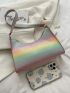 Glitter Ombre Baguette Bag